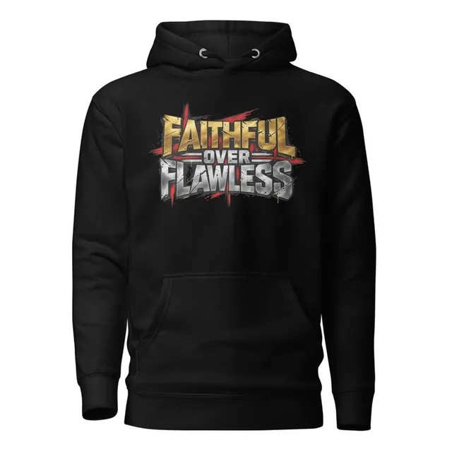 Faithful Over Flawless Hoodie with Heart N Soul Records Logo on back